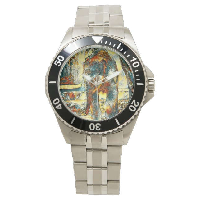 AnimalArt_Elephant_012 Watch (Front)