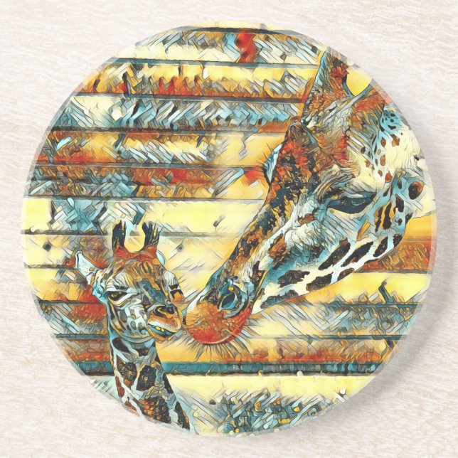 AnimalArt_Giraffe_001 Coaster (Front)