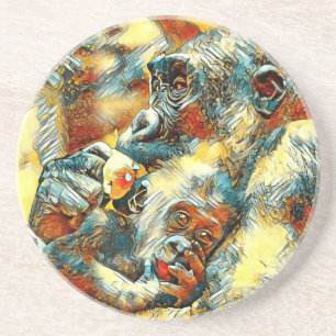 AnimalArt_Gorilla_001 Coaster