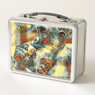 AnimalArt_Gorilla_001 Metal Lunch Box
