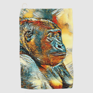 AnimalArt_Gorilla_004 Golf Towel
