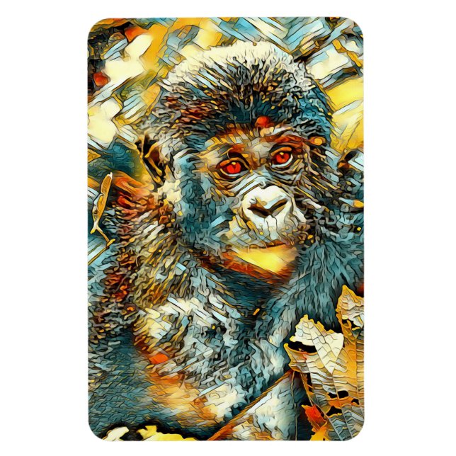 AnimalArt_Gorilla_005 Magnet (Vertical)