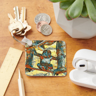 AnimalArt_Gorilla_006 Key Ring