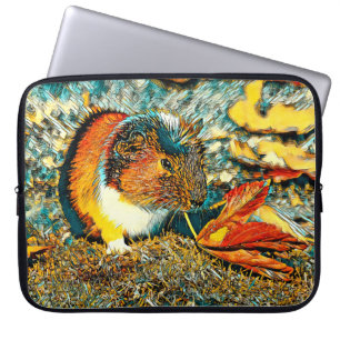 AnimalArt_GuineaPig_001 Laptop Sleeve