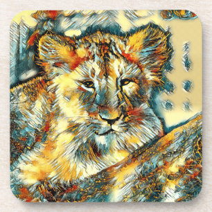 AnimalArt_Lion_004 Coaster