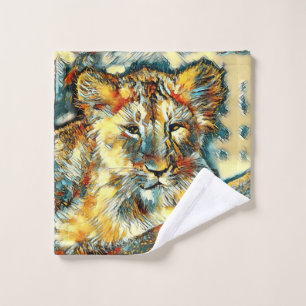 AnimalArt_Lion_004 Wash Cloth