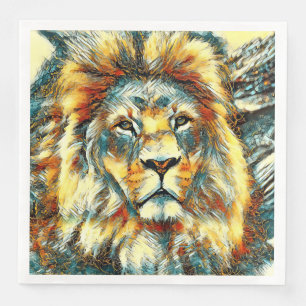 AnimalArt_Lion_005 Napkin