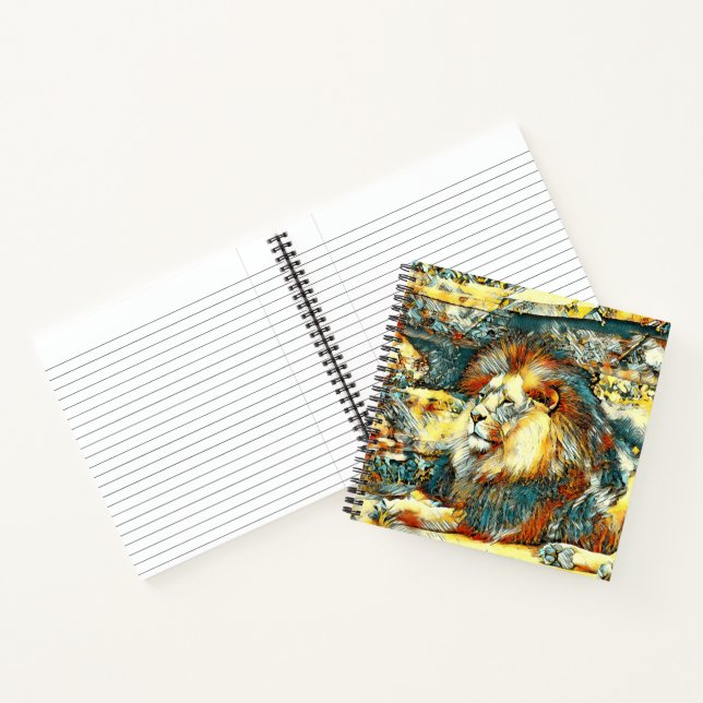AnimalArt_Lion_033 Notebook (Inside)