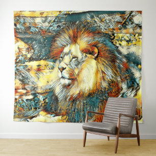 AnimalArt_Lion_033 Tapestry