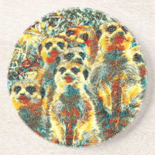 AnimalArt_Meerkat_001 Coaster