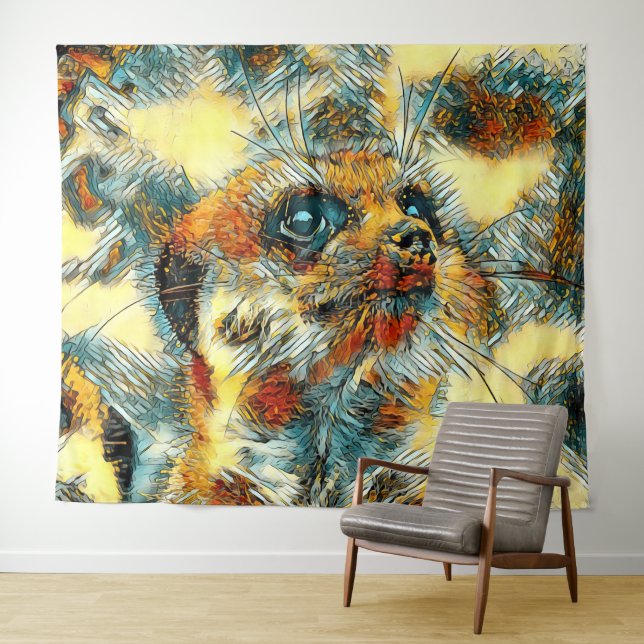 AnimalArt_Meerkat_002 Tapestry (In Situ (Horizontal))