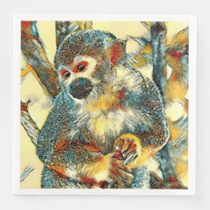 AnimalArt_Monkey_003 Napkin