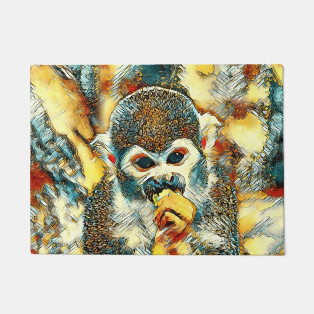AnimalArt_Monkey_07 Doormat (Front)