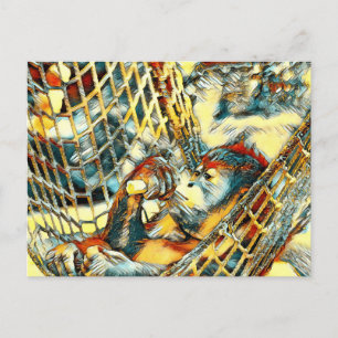 AnimalArt_OrangUtan_002 Postcard