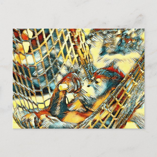 AnimalArt_OrangUtan_002 Postcard (Front)