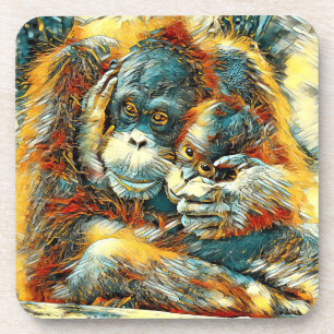 AnimalArt_OrangUtan_003 Coaster