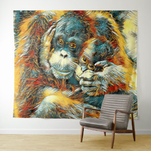 AnimalArt_OrangUtan_003 Tapestry