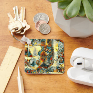 AnimalArt_OrangUtan_005 Key Ring