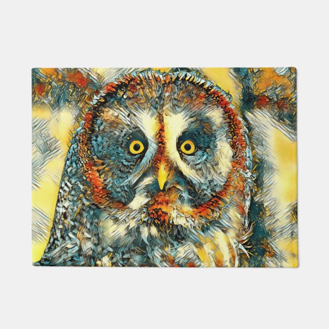 AnimalArt_Owl_003 Doormat (Front)