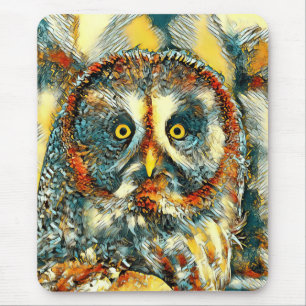 AnimalArt_Owl_003 Mouse Pad