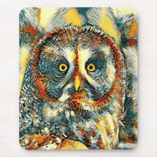 AnimalArt_Owl_003 Mouse Pad (Front)