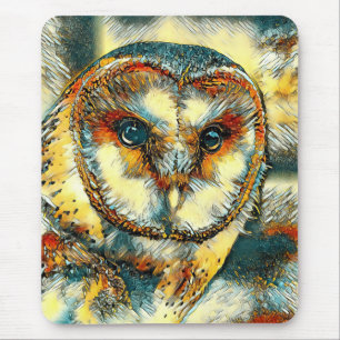 AnimalArt_Owl_010 Mouse Pad