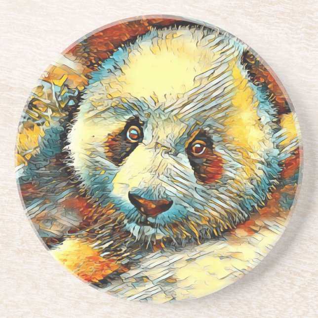 AnimalArt_Panda_001 Coaster (Front)