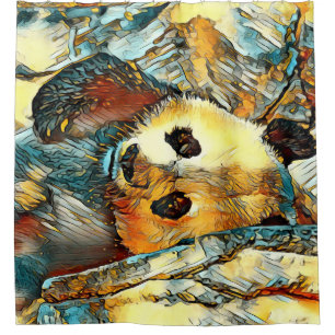 AnimalArt_Panda_002 Shower Curtain