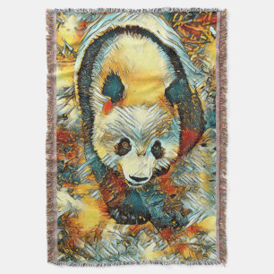 AnimalArt_Panda_006 Throw Blanket