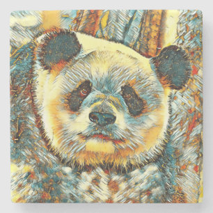 AnimalArt_Panda_014 Stone Coaster