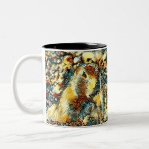 AnimalArt_Prairiedog_001 Two-Tone Coffee Mug