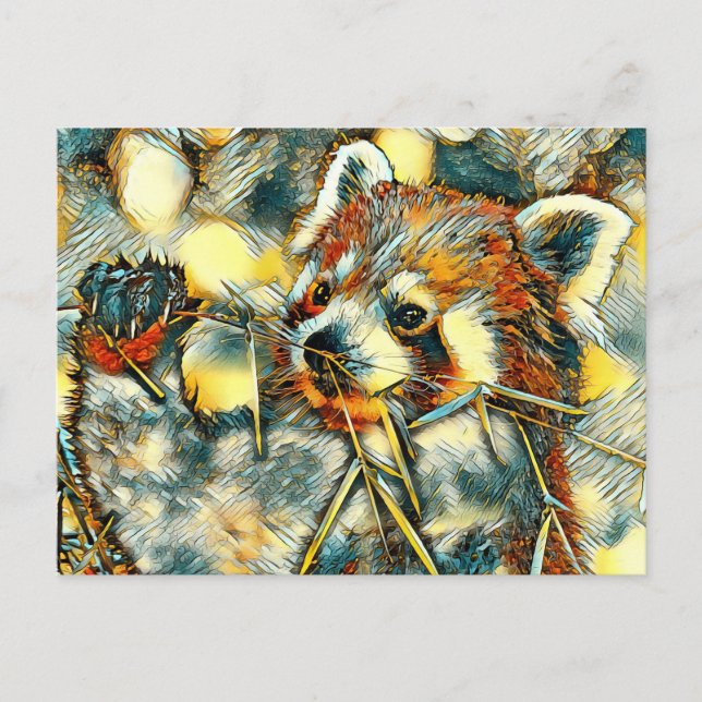 AnimalArt_RedPanda_001 Postcard (Front)