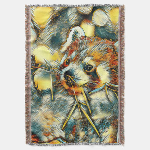 AnimalArt_RedPanda_001 Throw Blanket