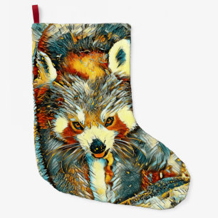 AnimalArt_RedPanda_002 Large Christmas Stocking