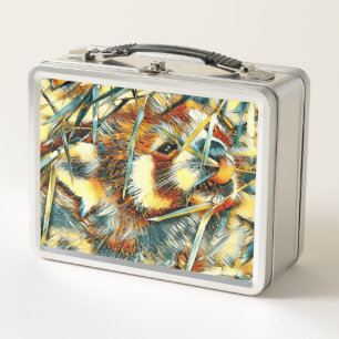 AnimalArt_RedPanda_003 Metal Lunch Box