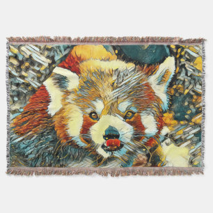 AnimalArt_RedPanda_20170602_by_JAMColors Throw Blanket