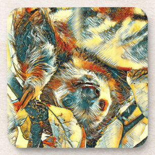 AnimalArt_Sloth_002 Coaster