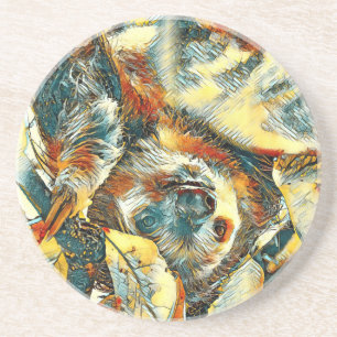 AnimalArt_Sloth_002 Coaster