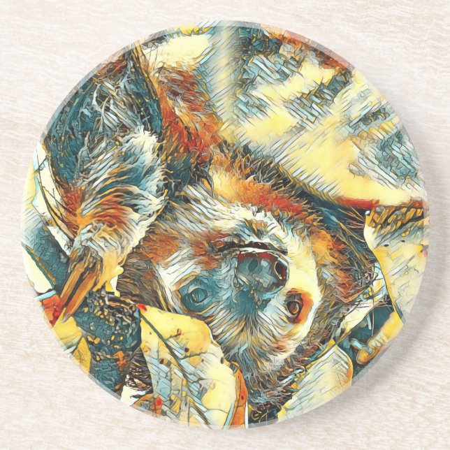 AnimalArt_Sloth_002 Coaster (Front)