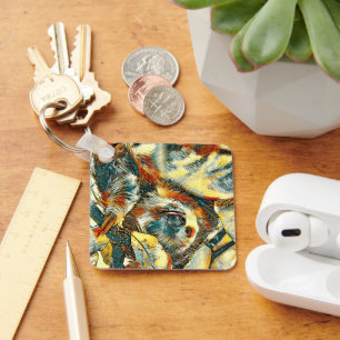 AnimalArt_Sloth_002 Key Ring