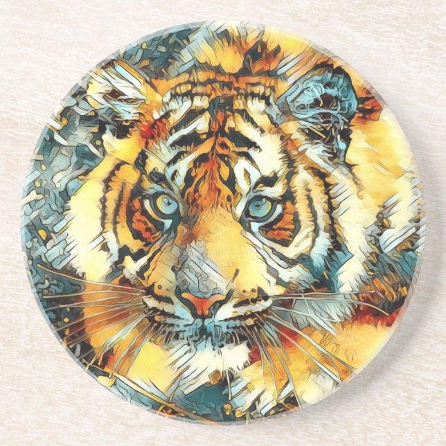 AnimalArt_Tiger_006 Coaster (Front)