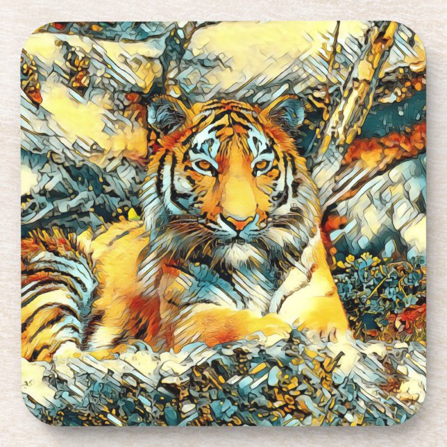 AnimalArt_Tiger_011 Coaster (Front)