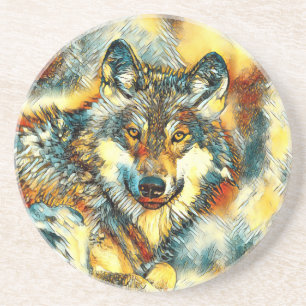 AnimalArt_Wolf_001 Coaster