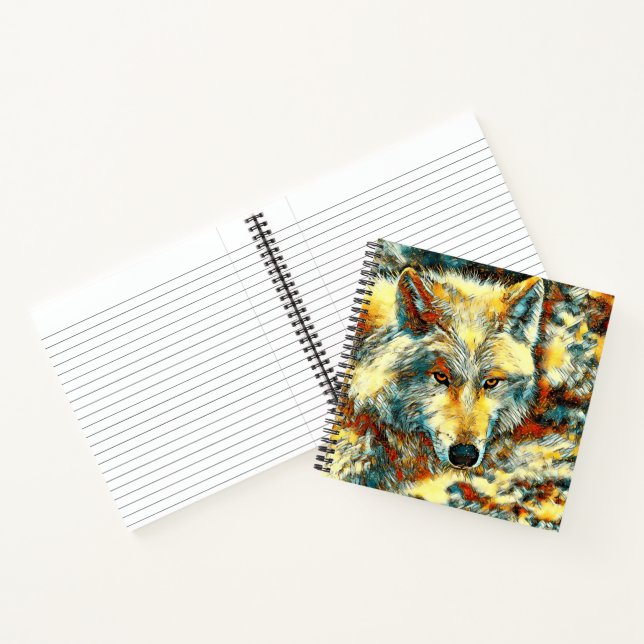 AnimalArt_Wolf_003 Notebook (Inside)