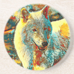 AnimalArt_Wolf_009 Coaster