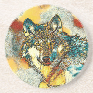 AnimalArt_Wolf_010 Coaster