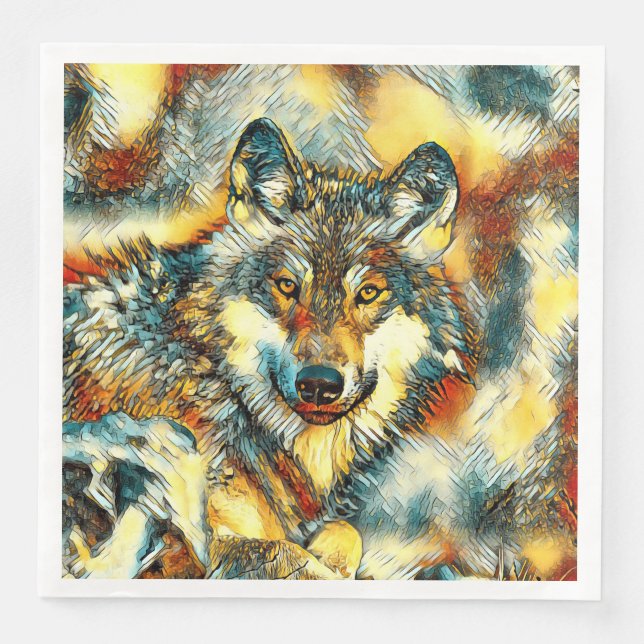 AnimalArt_Wolf_20170601_by_JAMColors Napkin (Front)
