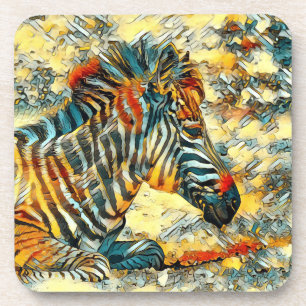 AnimalArt_Zebra_001 Coaster
