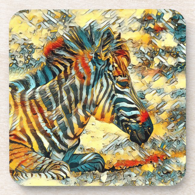 AnimalArt_Zebra_001 Coaster (Front)