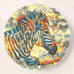 AnimalArt_Zebra_001 Coaster